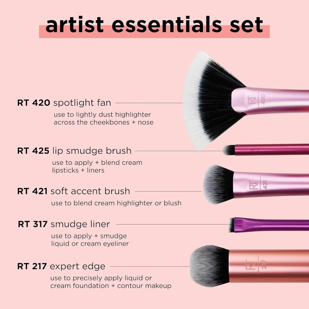 ست براش ۵ تیکه ریل تکنیک مدل Artist Essentials
