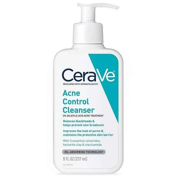 ژل شستشو سراوی CeraVe مدل آکنه کنترل Acne Control حجم 237 میل | ضد جوش، حاوی 2% سالیسیلیک اسید